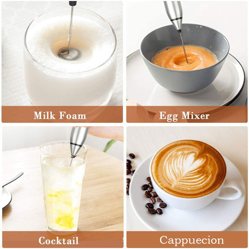 Milk Frother Electric Egg Beater USB Charging Mixer For Coffee Drink Portable Electric Milk Frothers Handheld Blender Cappuccino Cream Egg Beater Food Blender USB Mini Coffee Maker Whisk Mixer