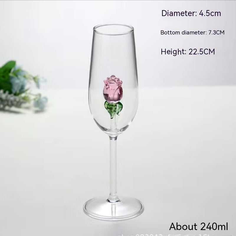 Rose Champagne Glass Simple Fashion Glass