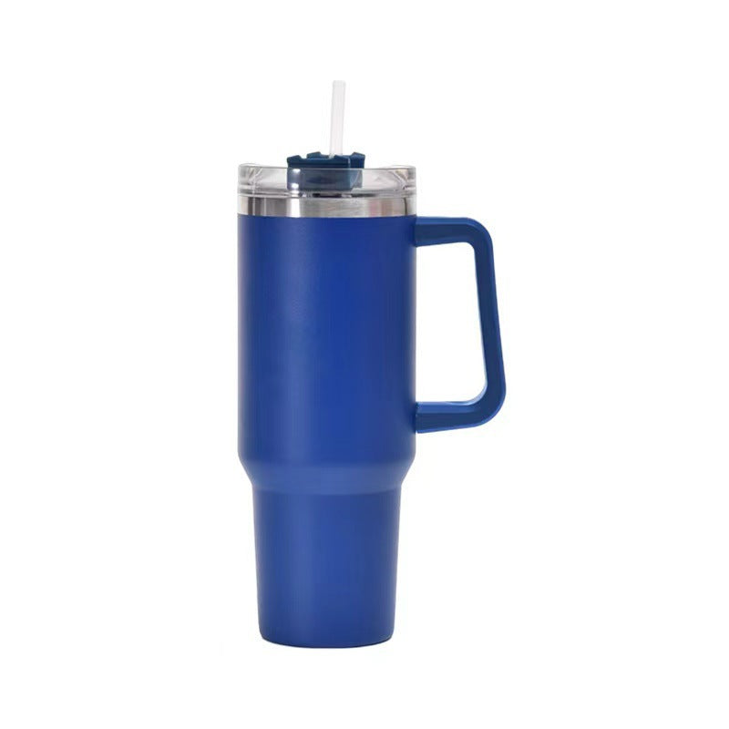 40oz Straw Coffee Insulation Cup With Handle Portable