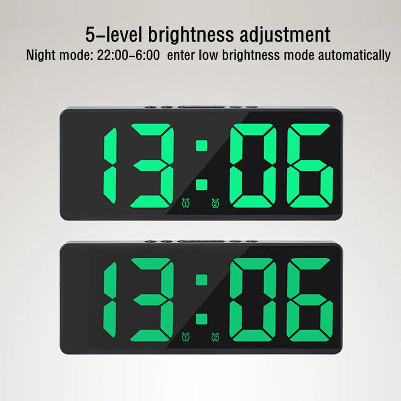 Creative Number Clock Color Nightlight Temperature