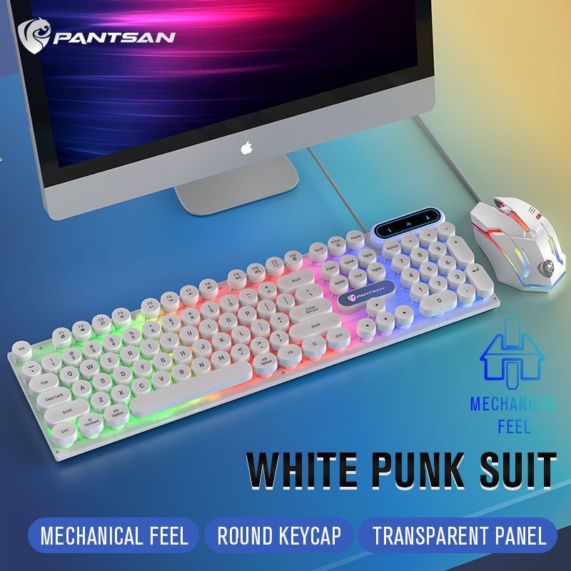 Desktop Computer Office Business Wired Keyboard And Mouse Set