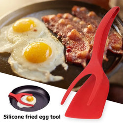 2 In 1 Grip And Flip Tongs Egg Spatula Tongs